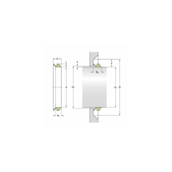 Skf Type VR2 V-Ring Seal, 5.315 in ID x 6.705 in OD x 0.61 in W, 5.7087 to 6.1024 in Dia Shaft, NBR 401501 - main